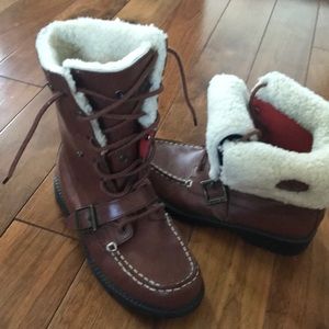 Kids Polo Ralph Lauren Leather Boots size 4